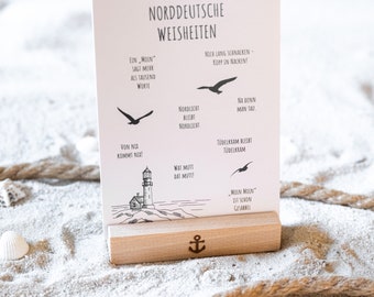 Postcard • picture postcard • north German greeting card • maritime "North German Wisdoms" - DIN A6