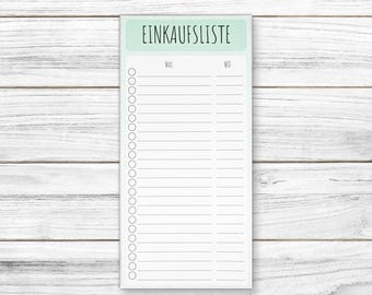 Block • Shopping list • Notepad • 50 sheets • DIN long format