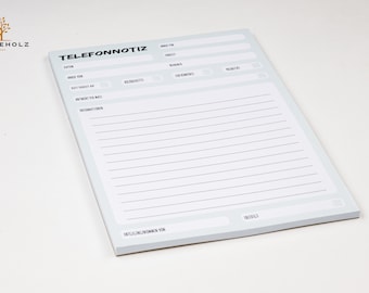 Notepad - Call notes - Calls - Notes - DIN A5 50 sheets