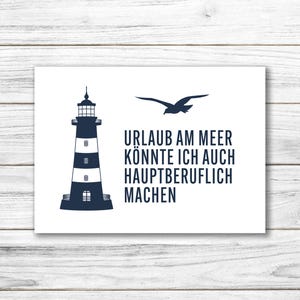 Postkarte • Ansichtskarte • norddeutsche Grußkarte • maritim "Urlaub am Meer" • DIN A6