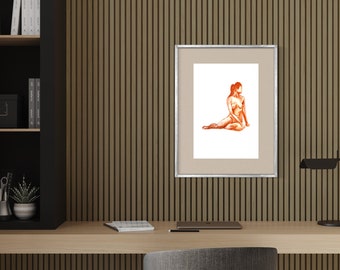 Minimalist Nude Sketch 5 Drawing Print ~ 13x19in Wall Art