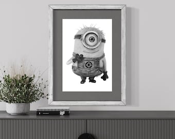 Minion Drawing Print 2