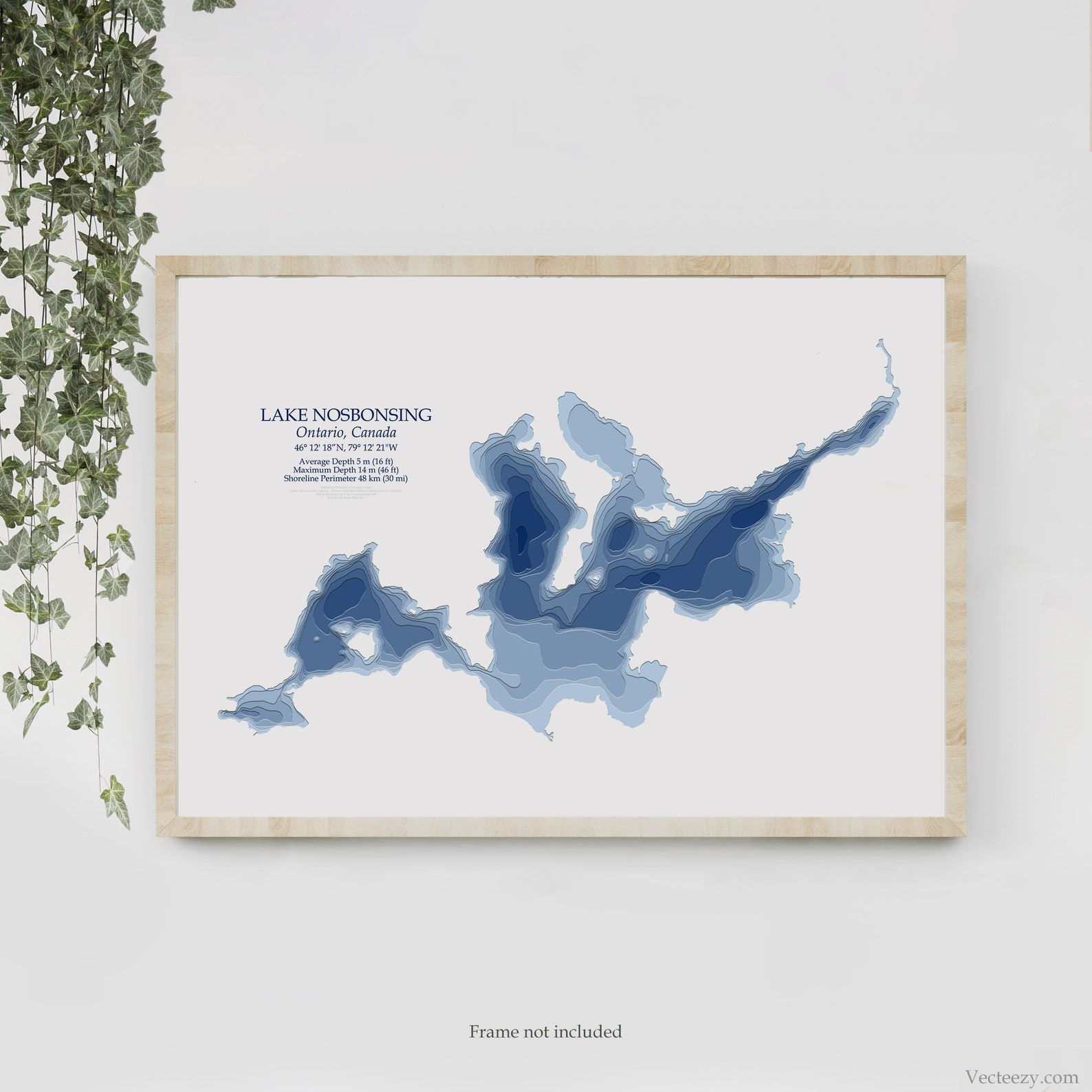 Lake Nosbonsing Ontario Bathymetric Map Lake Depth Print Etsy Canada Lake Nosbonsing Ontario Bathymetric Map Lake Depth Print Etsy Canada