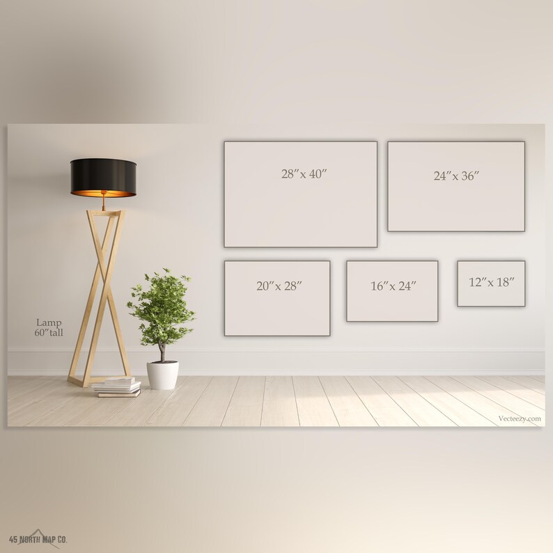 Canim Lake British Columbia Bathymetric Map Lake Depth Print 12x18 to