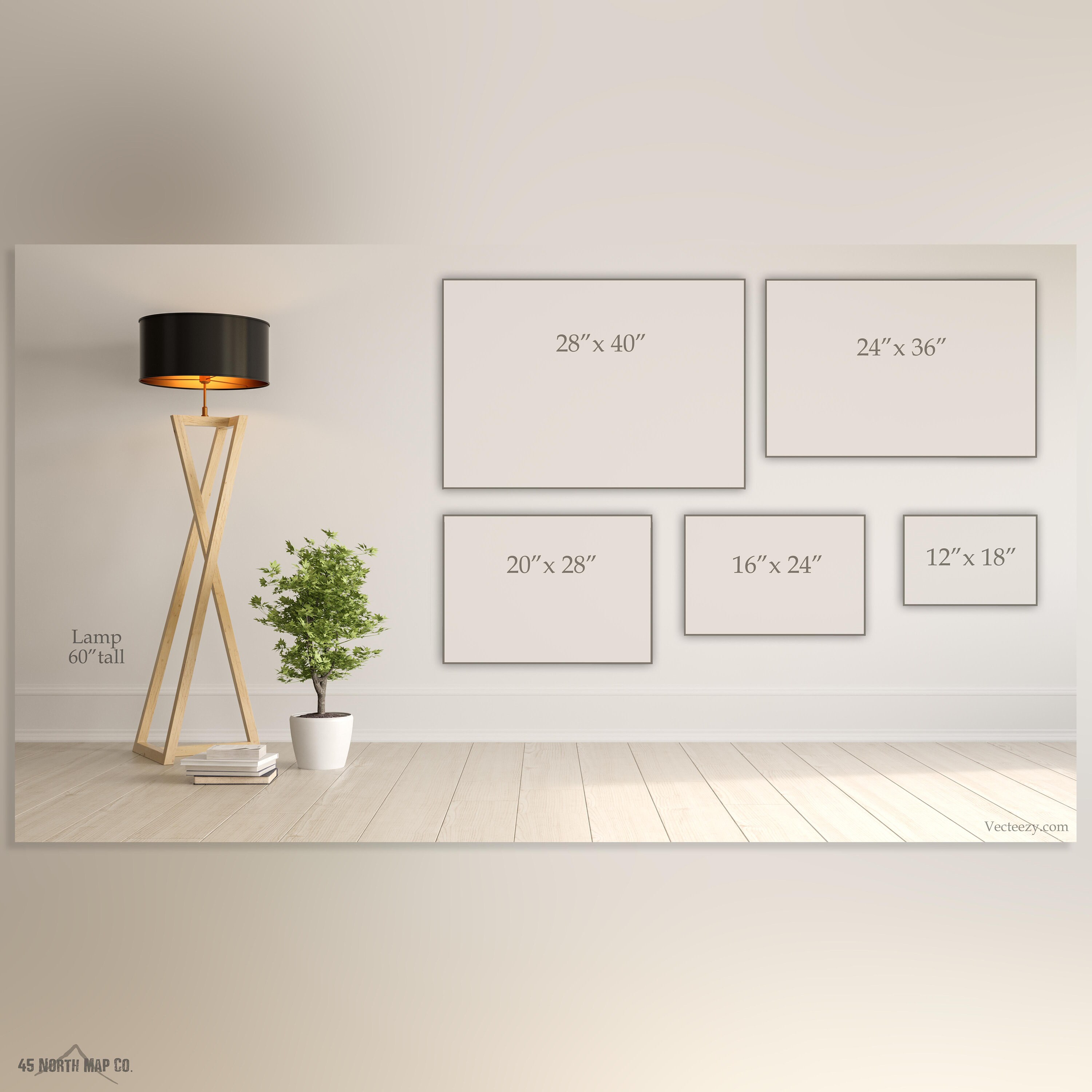 Canim Lake British Columbia Bathymetric Map Lake Depth Print 12x18 to