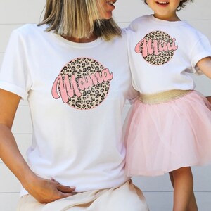 Mama en Mini Bijpassende Leopard Shirts