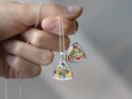 Floral Silver Necklace-Pressed Flower Resin Necklace-Dried Flower Jewellery-Gift for Her-Wild Flower Resin Pendant-Vintage Necklace