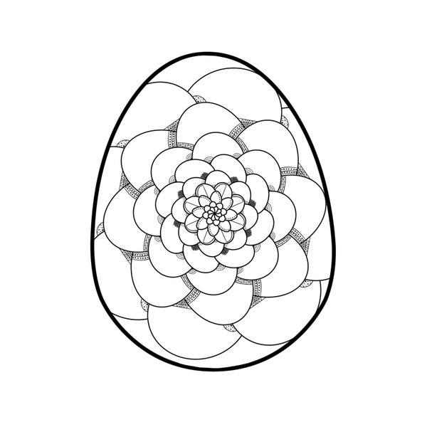 Easter Egg Succulent Mandala Coloring Book