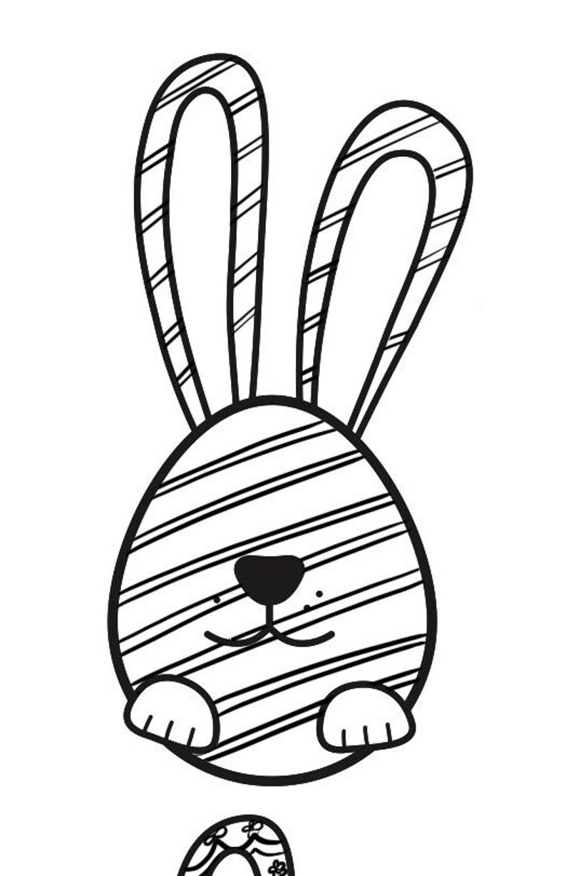 Easter Bunnies Coloring Sheet - Etsy