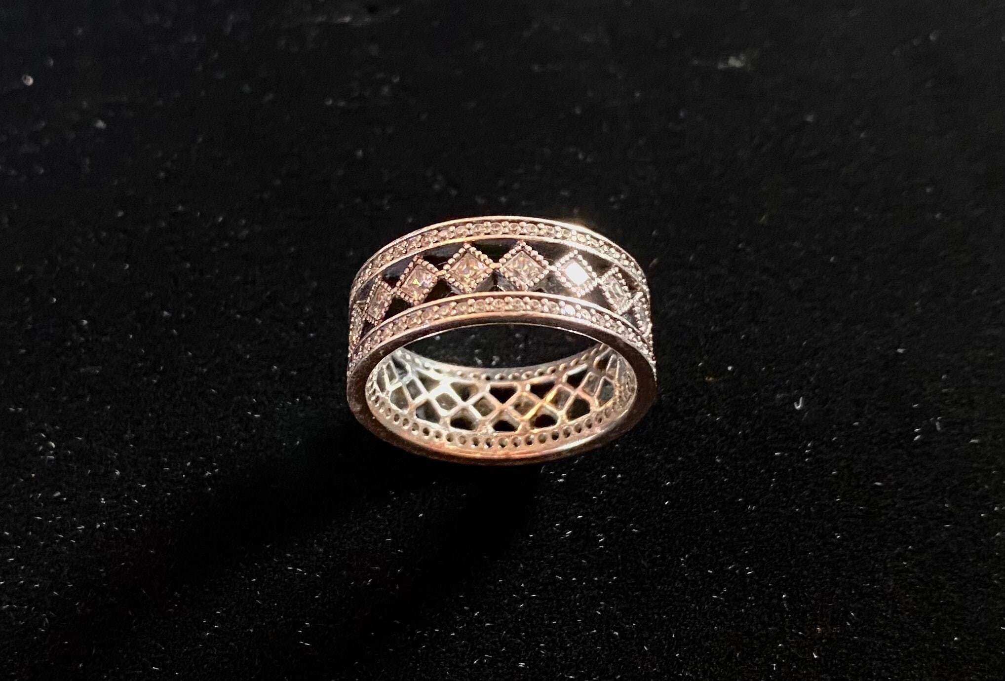 Pandora silver cz vintage fascination ring best sale