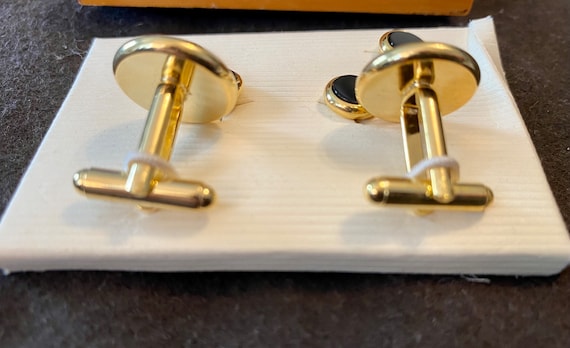 Set of 2 Black and Gold Cuff Links & 4 Shirt Stud… - image 6