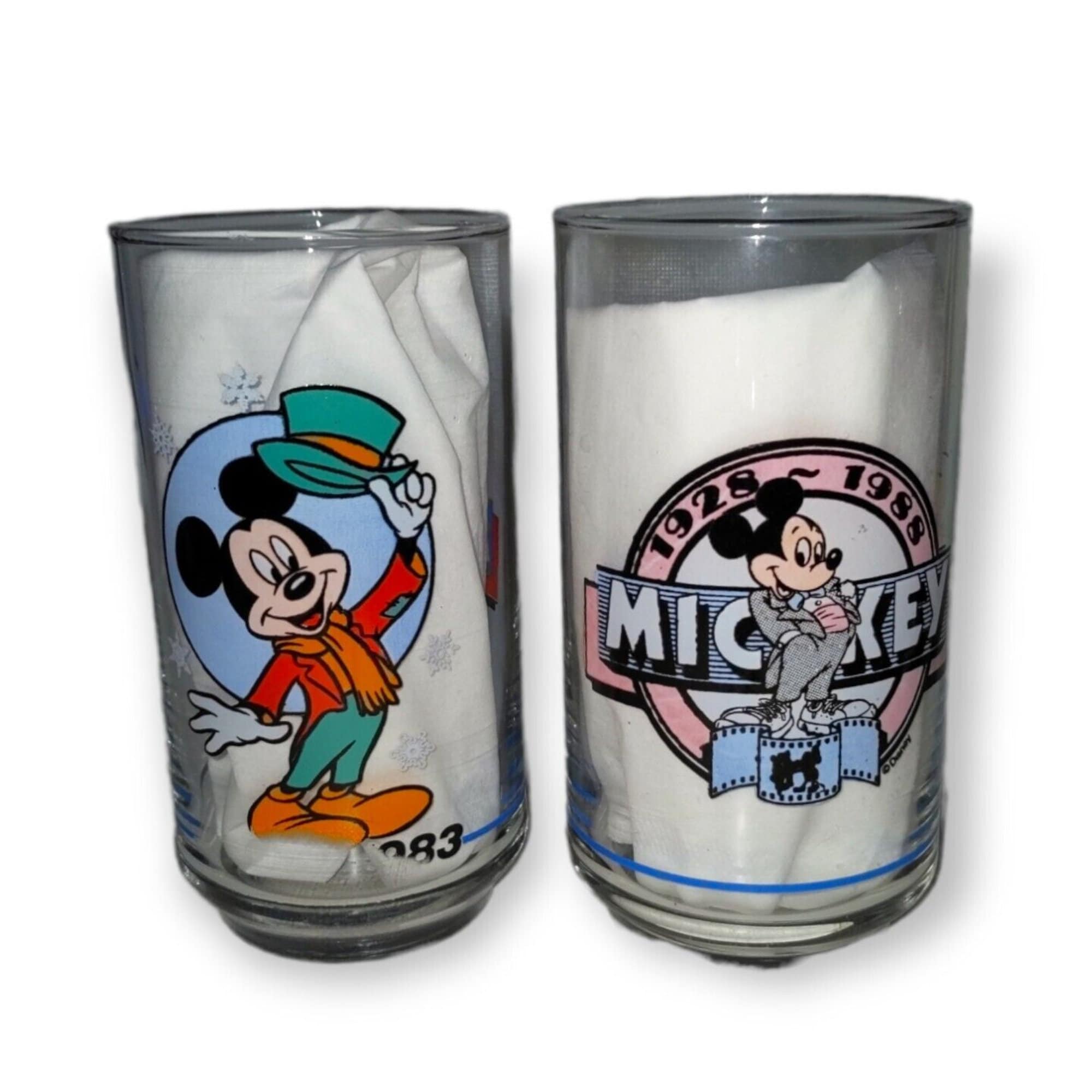 Shot Glasses, 1.5oz Disney Mickey Mouse Set of Four NIB Glassware Set  Christmas!