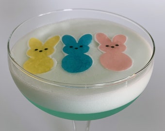 Décorations pour boissons en papier gaufrettes comestibles Bunny