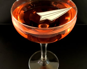 Paper Plane Cocktail Garnishes, Edible and Non-Edible Cocktail Garnishes, Extra Thick Wafer Paper Cocktail Toppers. Pack of 24