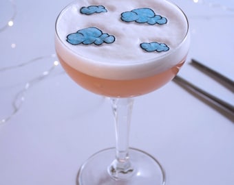 Décoration de cocktail nuages en papier gaufrette, décorations de gâteaux