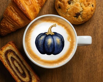 Décorations pour boissons d'automne : aquarelle bleu marine, citrouille, fleur, bateau - paquet de 25