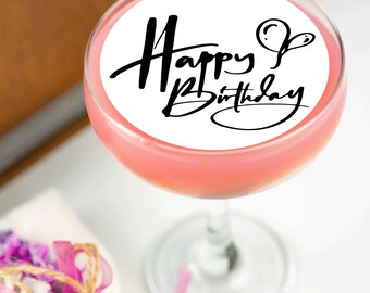 Décorations de boissons pour occasions spéciales, joyeux anniversaire, joyeux anniversaire, félicitations