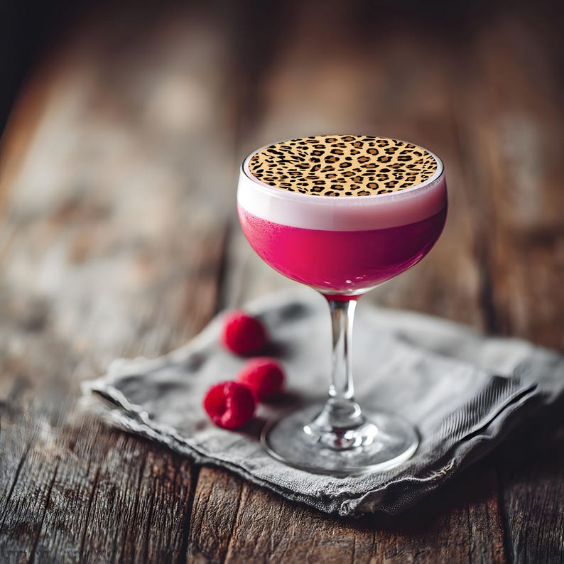 Leopard Print Cocktail Drink Toppers - Etsy