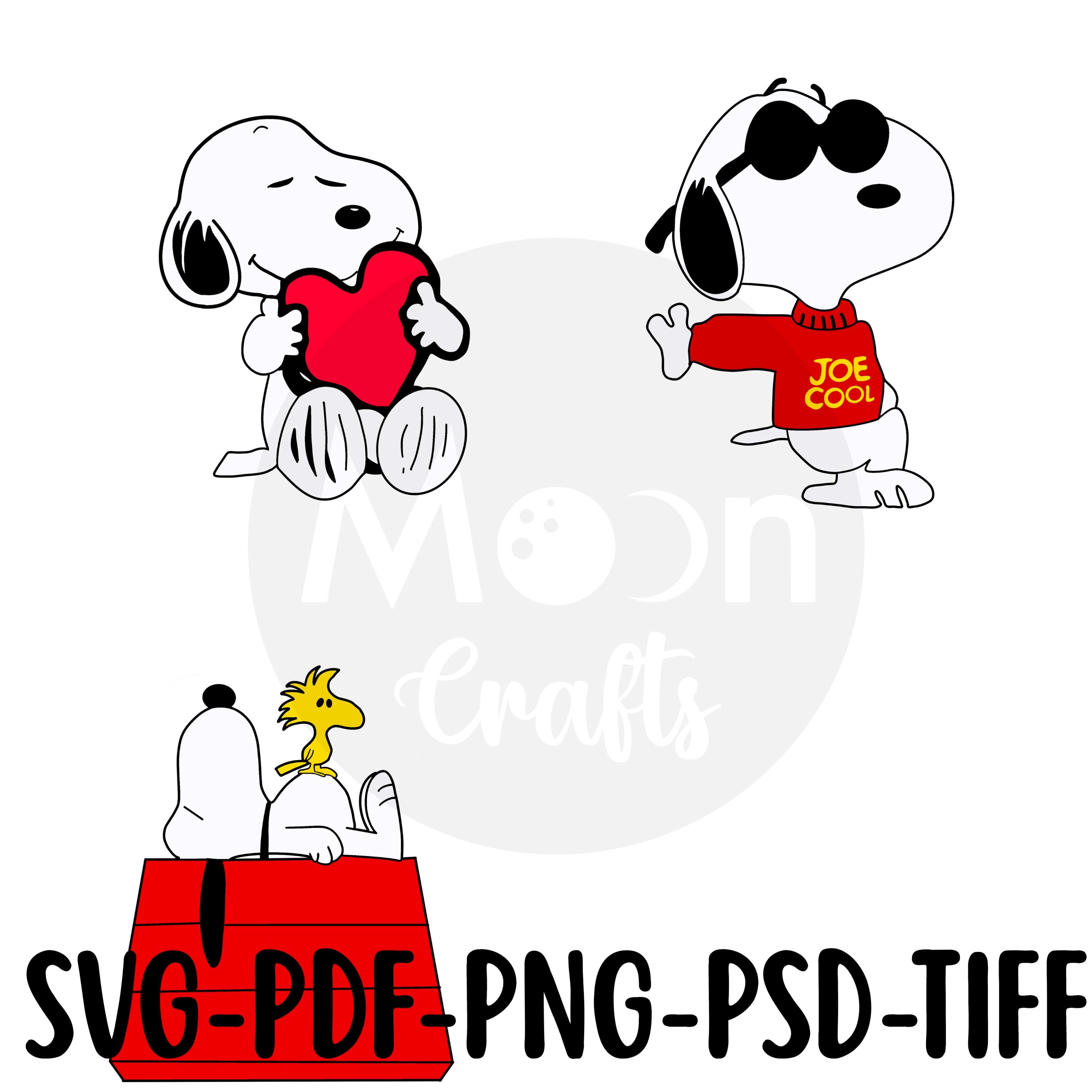Snoopy SVG Files - Etsy