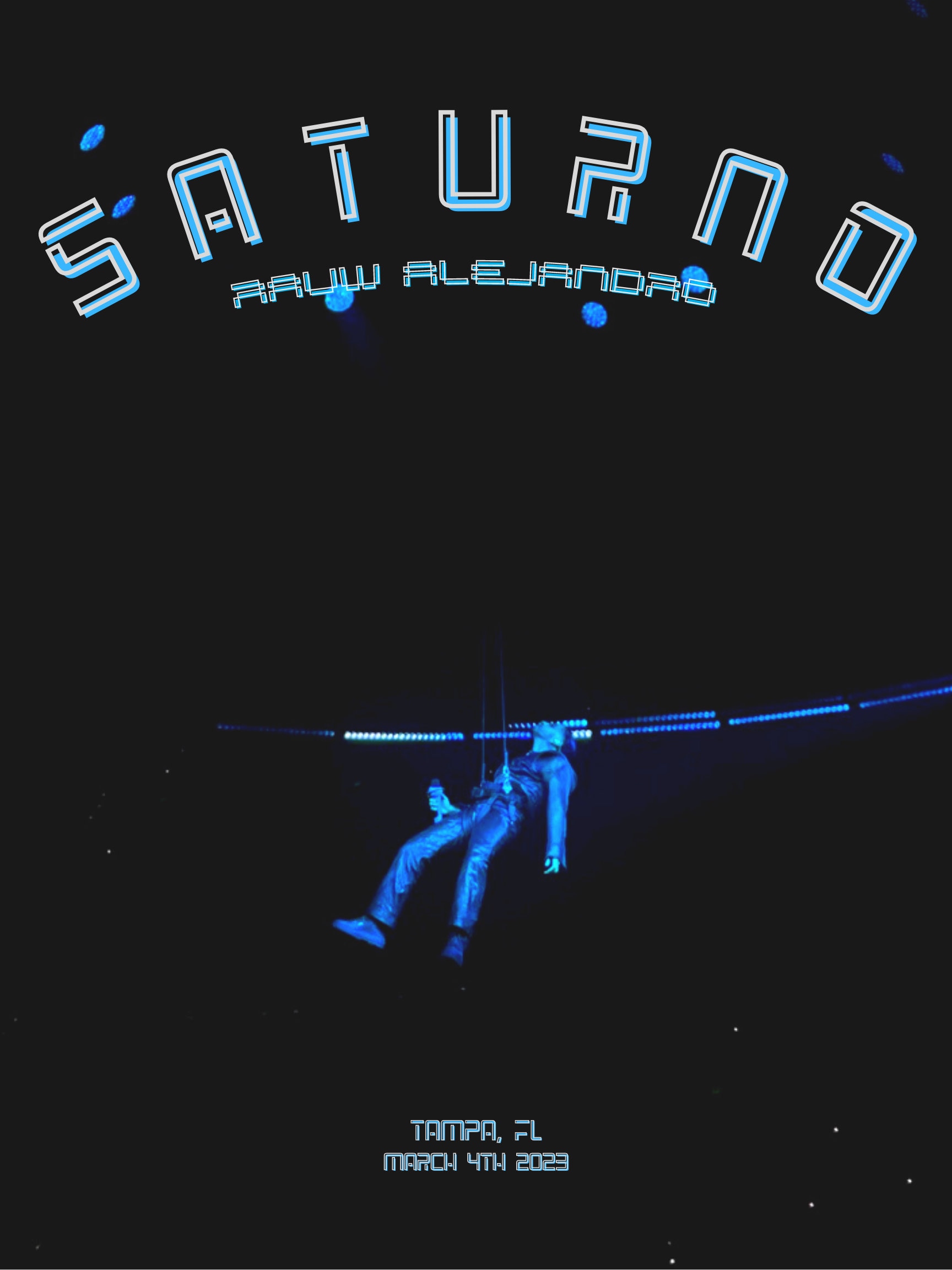 Rauw Alejandro Concert Poster, Saturno Tour Poster sold by Thien SKU
