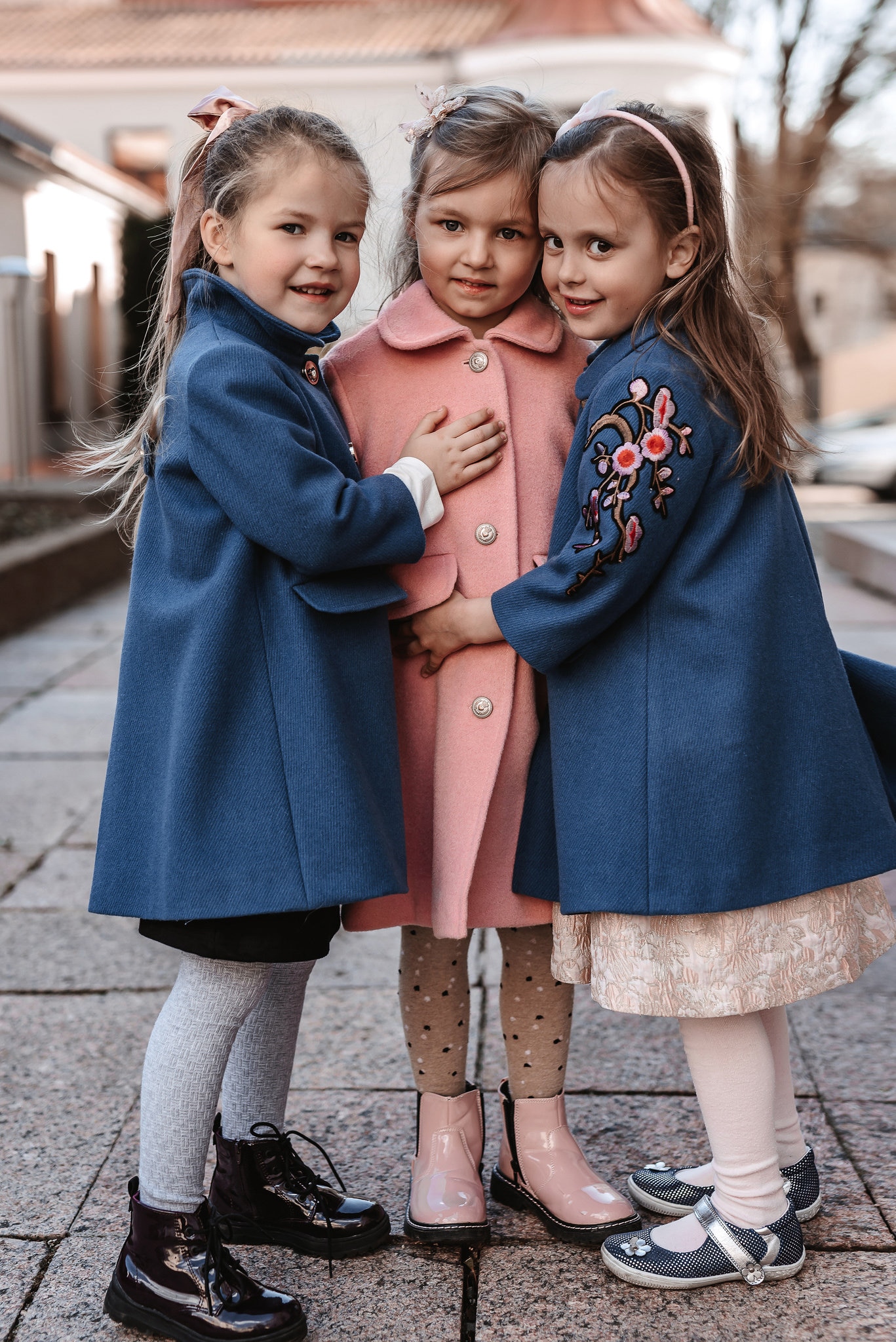 Long Sleeve Blue Coat, Cute and Elegant Girl's Coat, Size 92-98, Wool ...