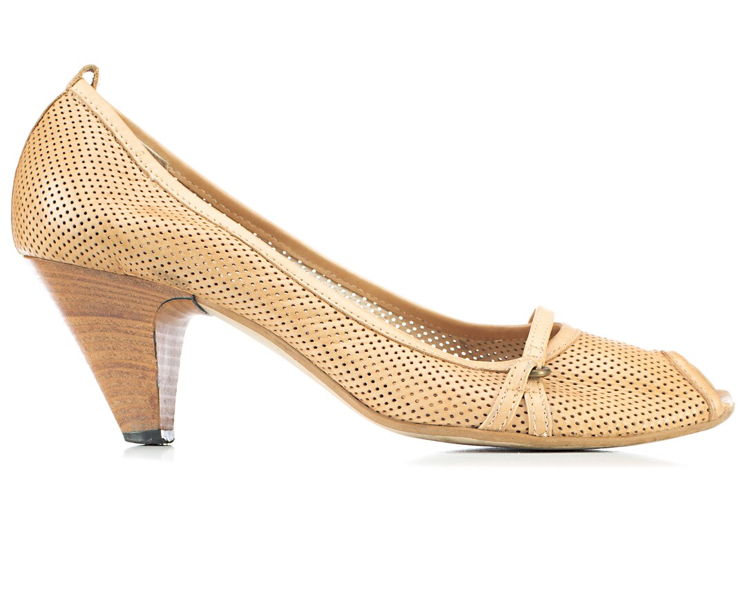 OHGA PETIT TWEED PUMPS ベージュ25.0 Tory Burch 90mm Sculpted peep-toe Pumps | Neutrals | FARFETCH
