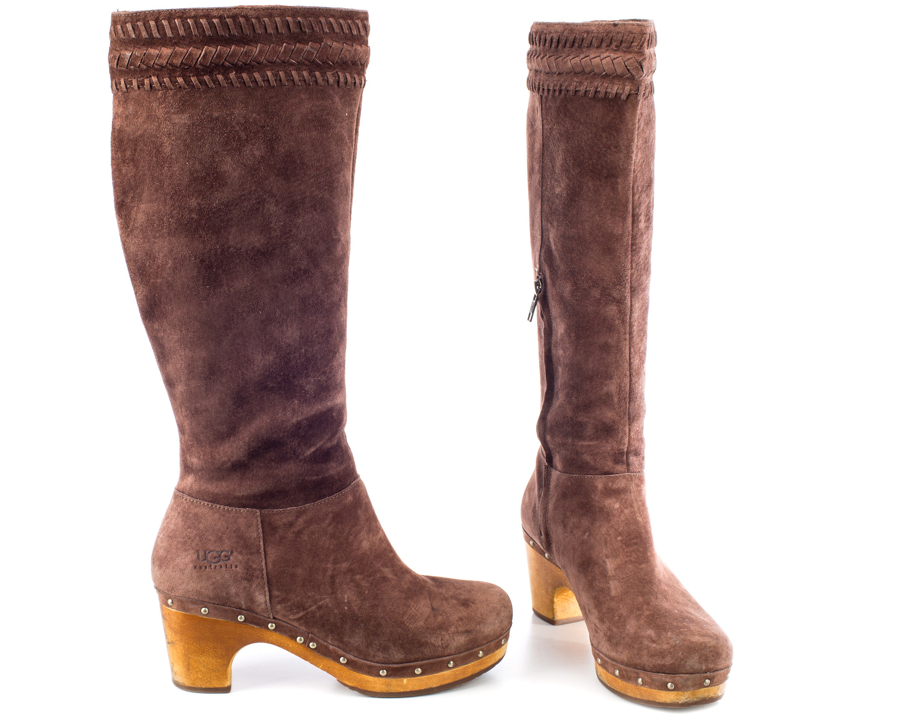 ugg clogs suede leather slip on