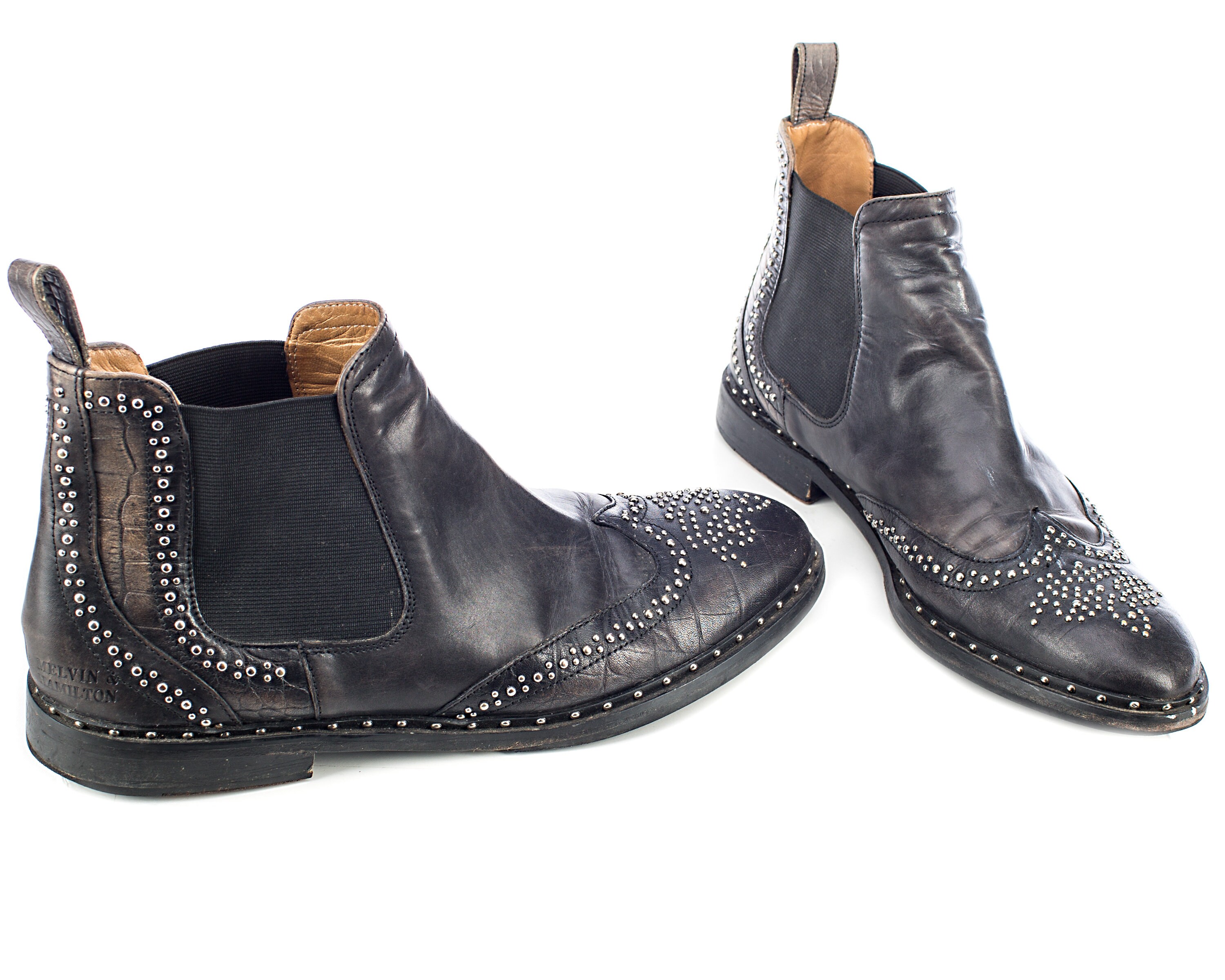 Men's Beatle Boots Studded 90s Melvin & Hamilton Boots Etsy