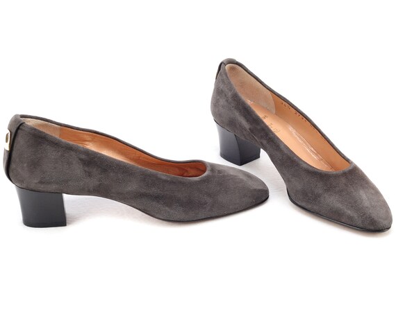 Grijze Pumps Luxe Hakken Schoenen 80s Regular Fit Grijs Suède - Etsy  Nederland