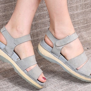 Vintage Wedge Sandals Platform 90s Strap Sandals Vintage Two Strap Sandals Blue Suede Sandals Chunky Sandals US 6.5 UK 4 EU 37
