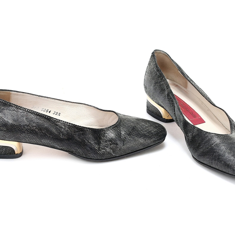snakeskin mules