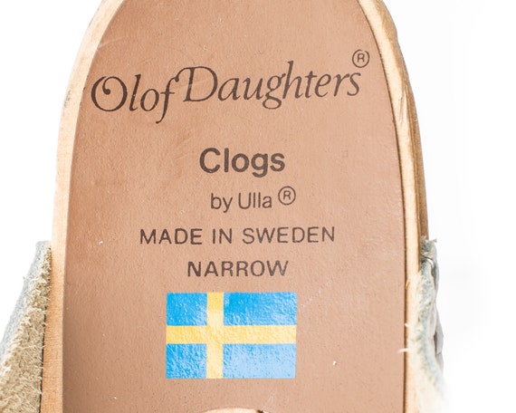 Wooden Mules Clogs Swedish Sandals 90s Genuine Le… - image 5