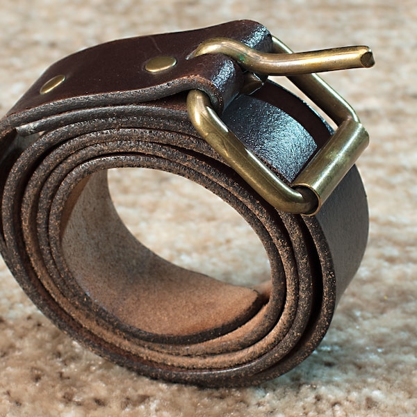 Thick Leather Belt Etsy