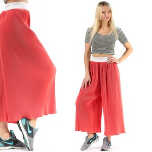 ワイドレッグ パンツ プリーツパンツ 80年代 ハイウエスト パーティー パンツ パラッツォ パーティー パンツ 1980年代 クロップドパンツ ヴィンテージ ミディアム