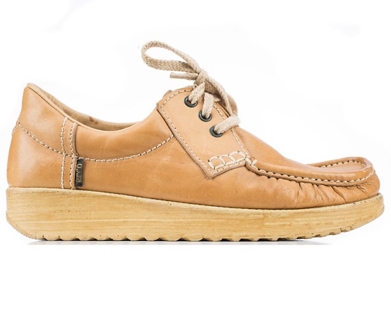 spørgeskema Samle th Platform Shoes Men's 70s Wide Fit Shoes for Men ECCO Beige - Etsy