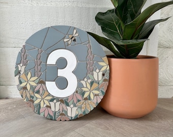 Wild Flowers Design - (Frühling) - Mosaik Türnummer