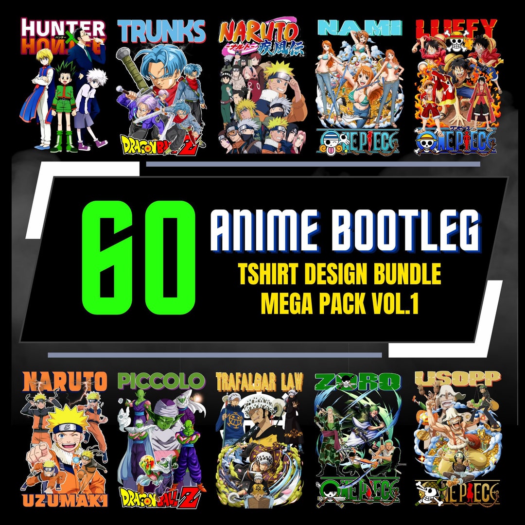 60 ANIME Bootleg Volume 1 DTF Transfer PNG File Design Etsy