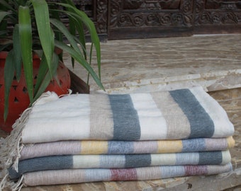 234x115 Cm Yak Wool Blanket, Oversized Couch Throws, Meditation Wrap, Handloomed Beautiful Natural Color Christmas Gift