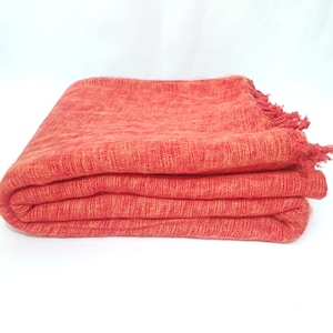 234x115 Cm Yak Wool Blanket, Oversized Couch Throws, Meditation Wrap, Handloomed Beautiful Colorful Christmas Gift