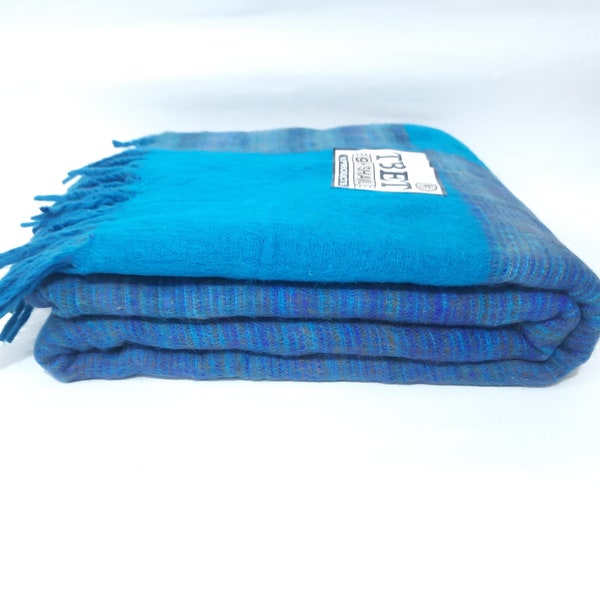 255x116 Cm Traditional Tibetan Yak Wool Oversized Blankets Wrap Couch Sofa Throws Turquoise Color Meditation Blanket Christmas Gift