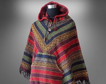 Poncho con capucha Mexican Baja con capucha de algodón Gheri, sudadera con capucha suave y cálida, regalo unisex