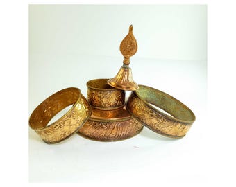 5-Inch Copper Ratna Mandala Offering, Small