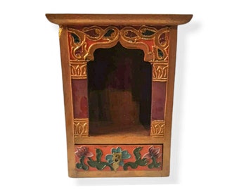 8 inch, Wooden Altar Chesum Base, Throne For Statue Traditional Color
