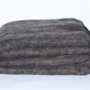 234x115 Cm Yak Wool Blanket, Oversized Couch Throws, Meditation Wrap, Handloomed Beautiful Coffee Brown Color Christmas Gift