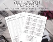 Net Worth Tracker | Monthly & Annual Financial Planning (Digital Download)