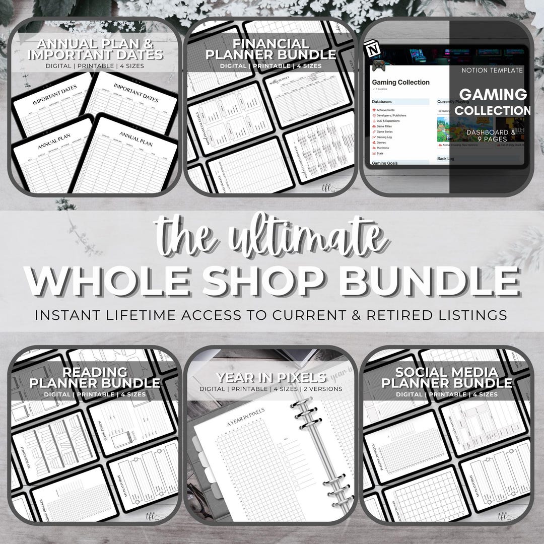 Ultimate Digital Planner Bundle | Notion Templates (PDF) - Etsy