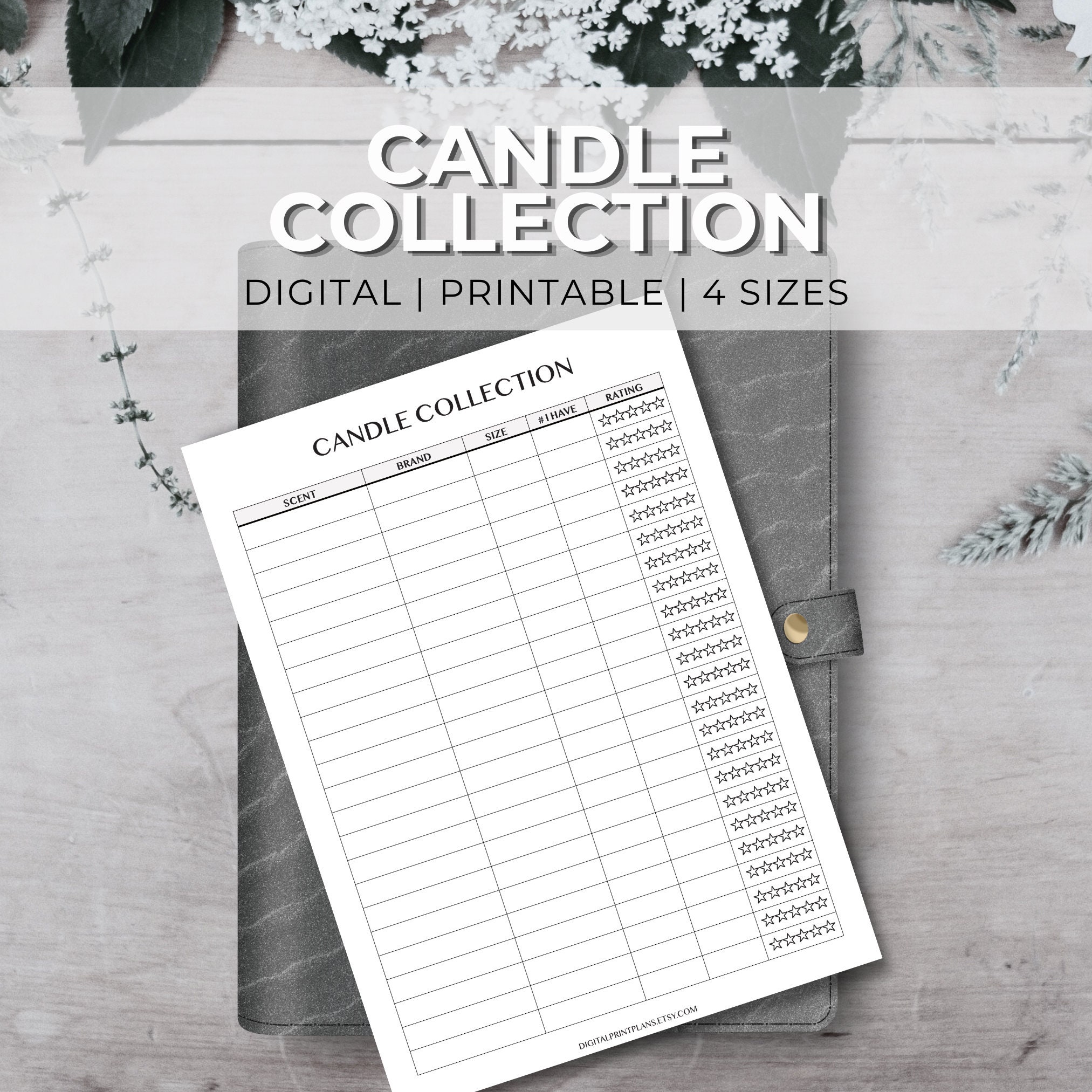 Candle Collection Tracker | Candle Scents | Candle Inventory | Pumpkin ...