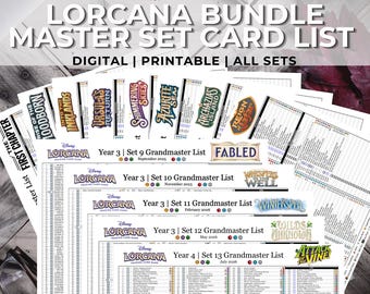 Lorcana TCG Grandmaster Set Collection Tracker | Lorcana Inventory | All Sets & Promos | TCG Master Set Tracker
