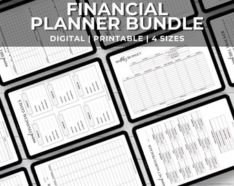 Financial Planner Bundle | Paycheck Budget Planner | Expense Tracker | Net Worth Tracker | Debt Tracker | Sinking Fund Tracker