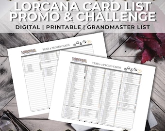 Lorcana Promo & Challenge Grandmaster Set Card List | Lorcana TCG Master List Tracker | All Sets | All Rarities | All Rotations